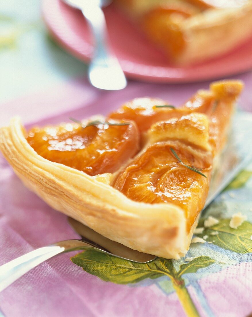 A slice of apricot tart