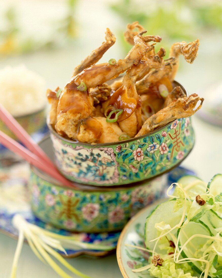 Chinese-style caramelized frog's legs