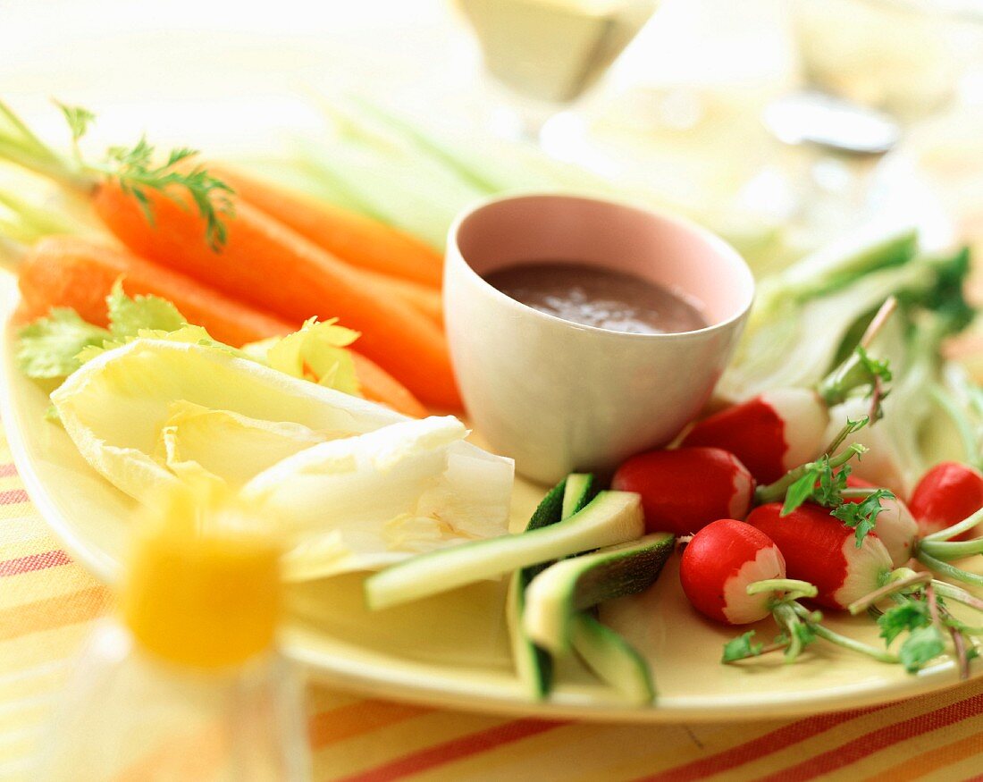 Vegetables with anchoyade sauce