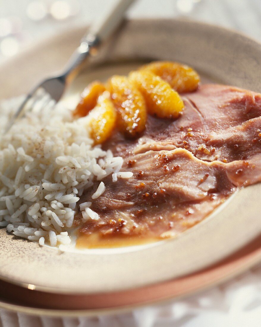 Gammon with oranges