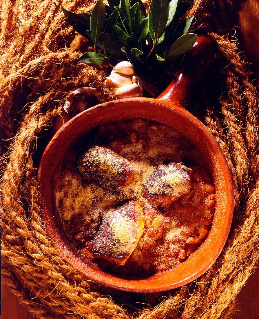 Cassoulet mit gefüllter Sepia