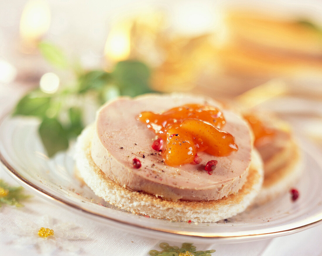 Foie gras and mango chutney