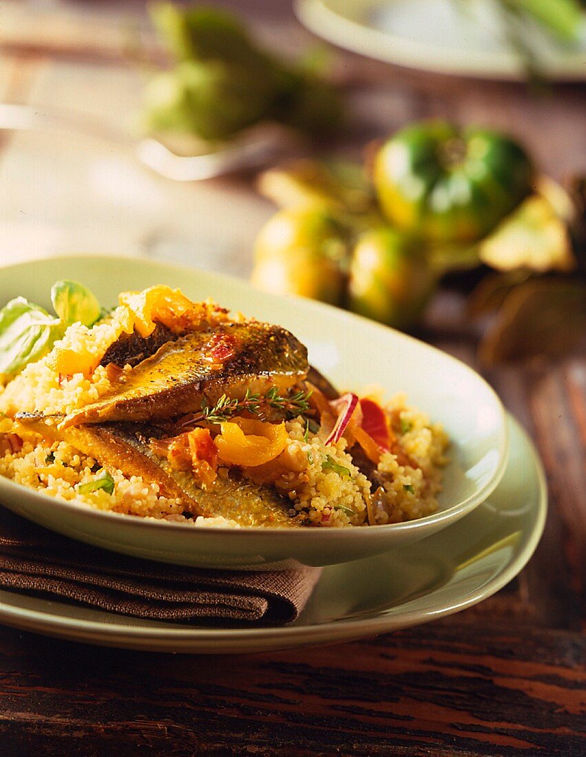 Couscous salad with sardines