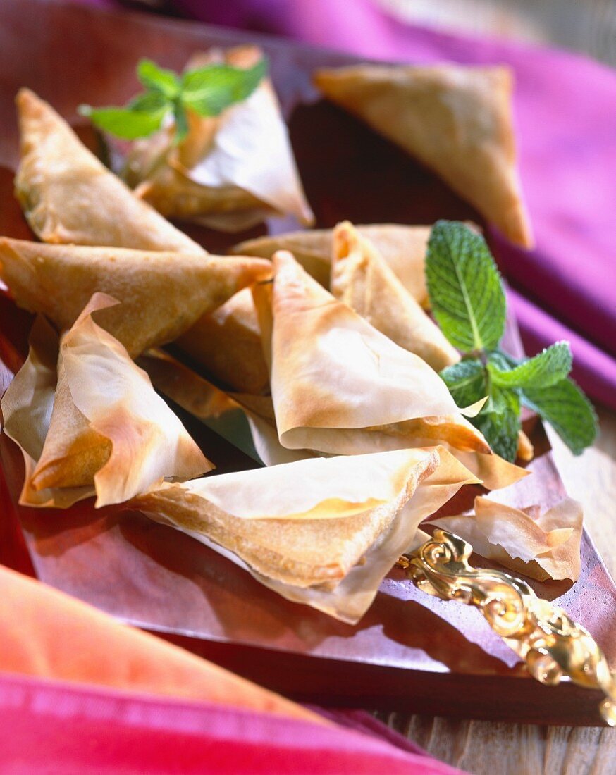 Filo-pastry filled with cheese