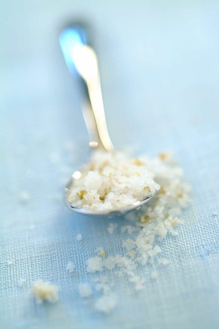 spoon of coarse salt