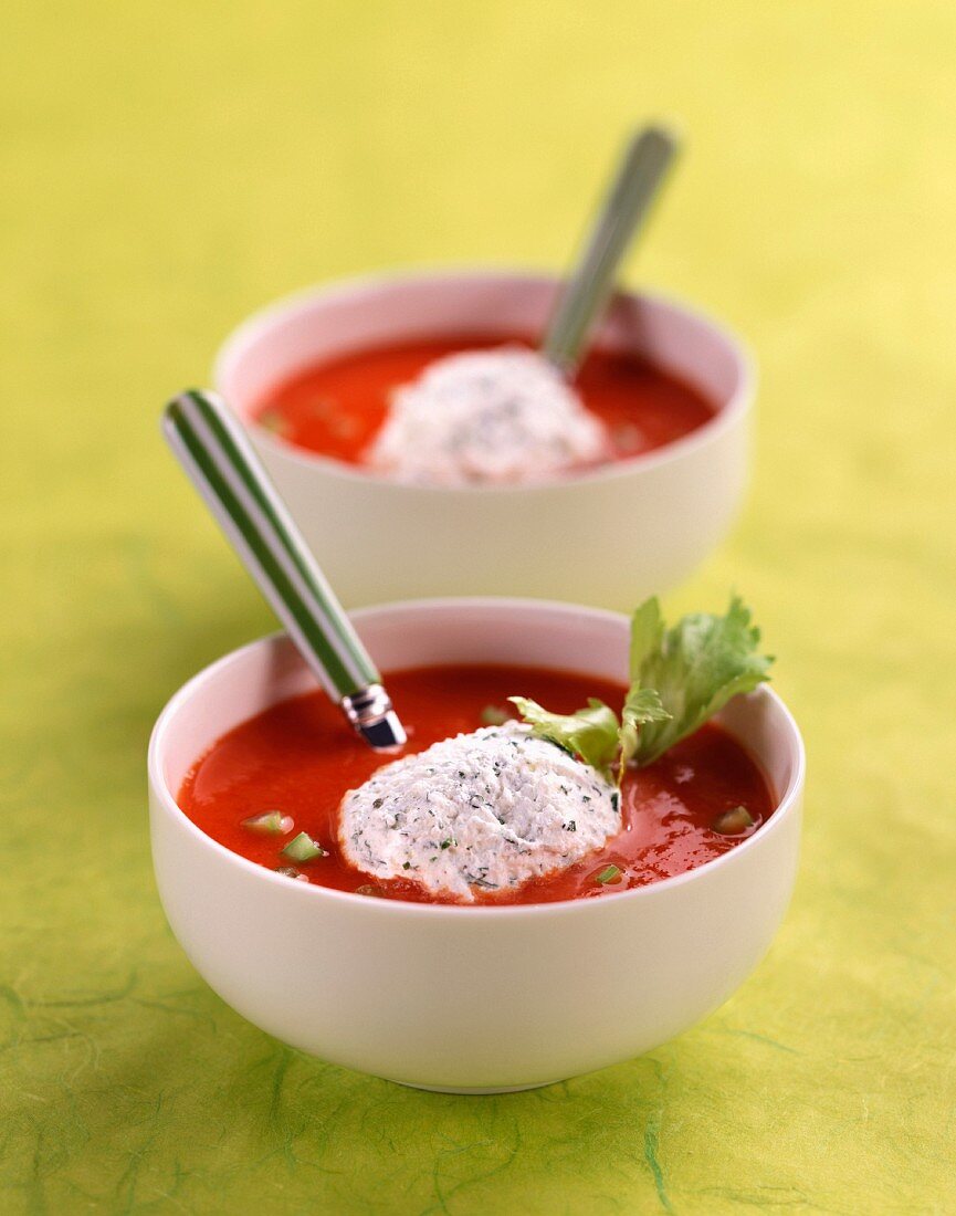 Geeiste Tomatencremesuppe