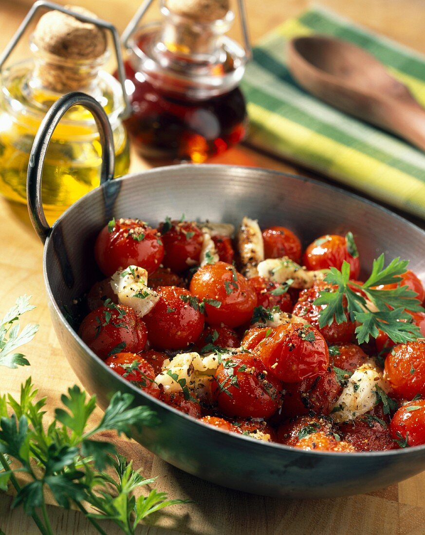 Pan-fried cherry tomatoes,soya sauce ( topic : cooking today)