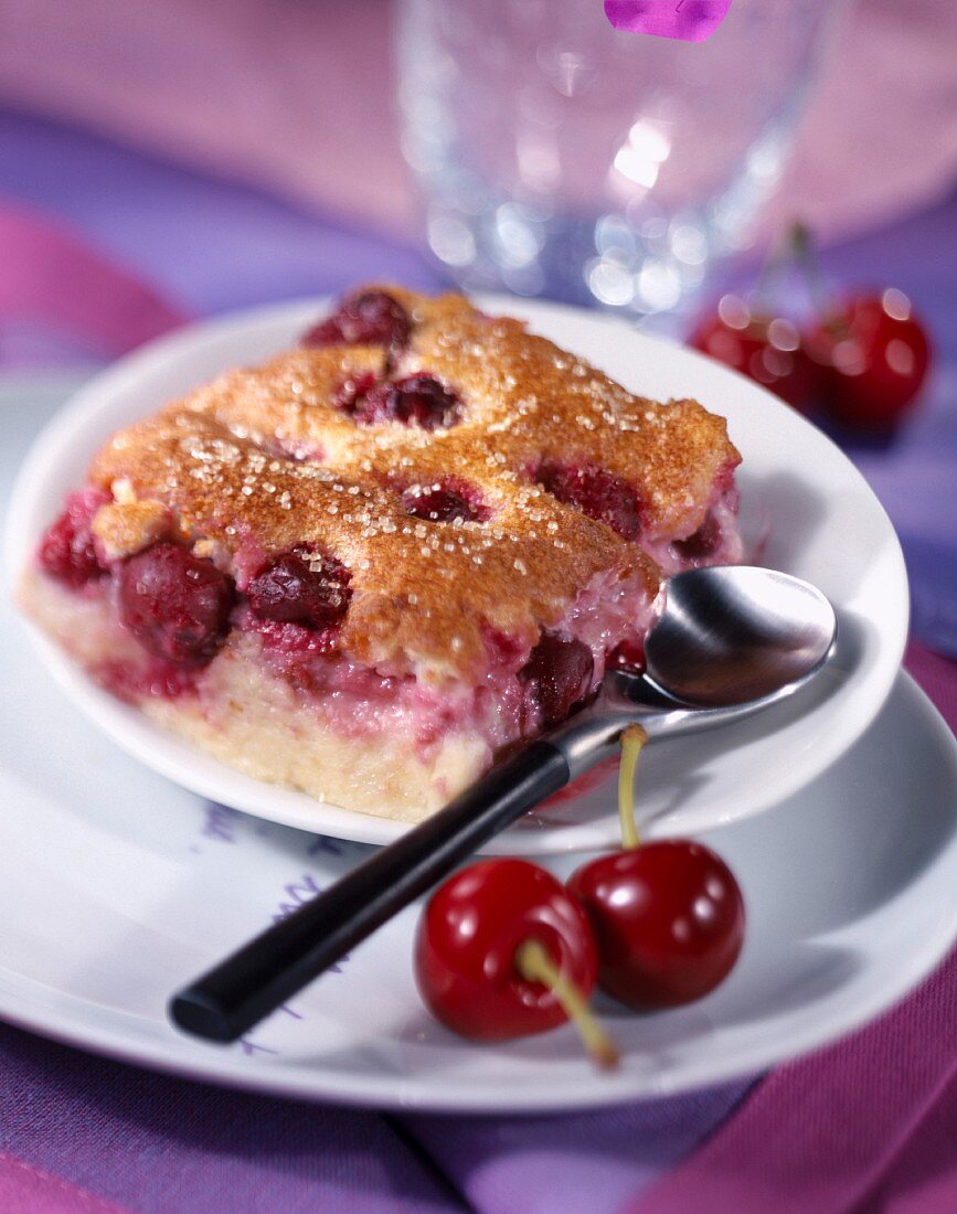 Cherry batter pudding