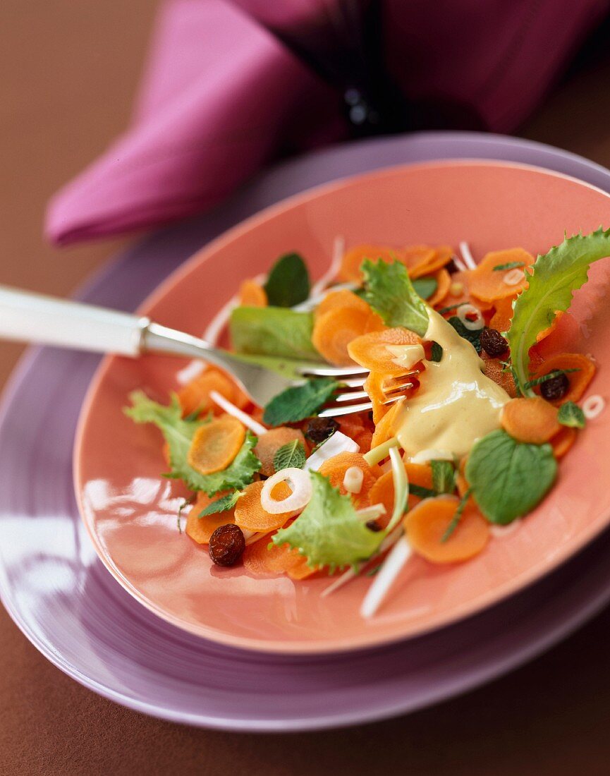 Carrot and mint salad