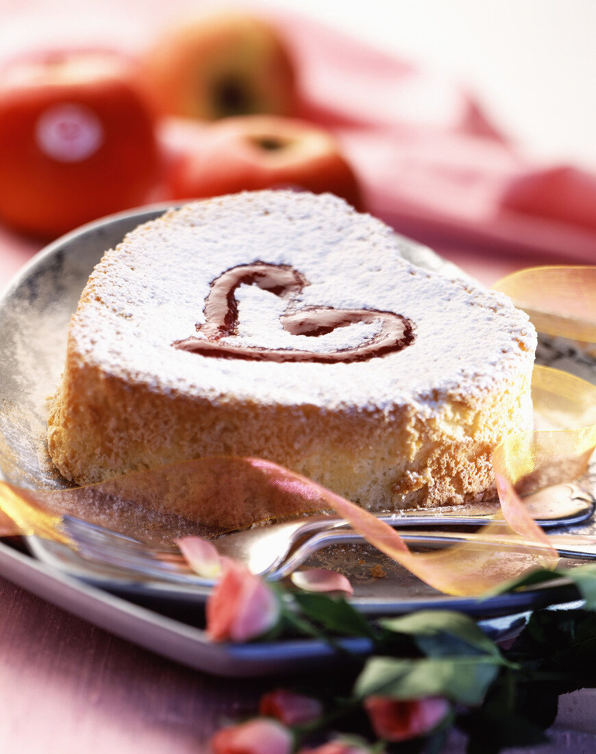 Heart-shaped cake for St Valentine's Day