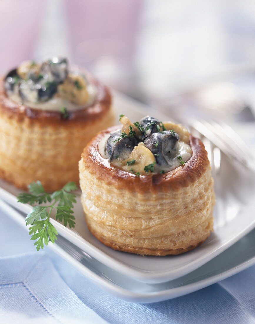 Bouchée à la reine aux escargots (Königinpastete mit Schnecken)