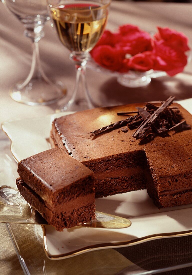 Chocolate and hazelnut Caraque
