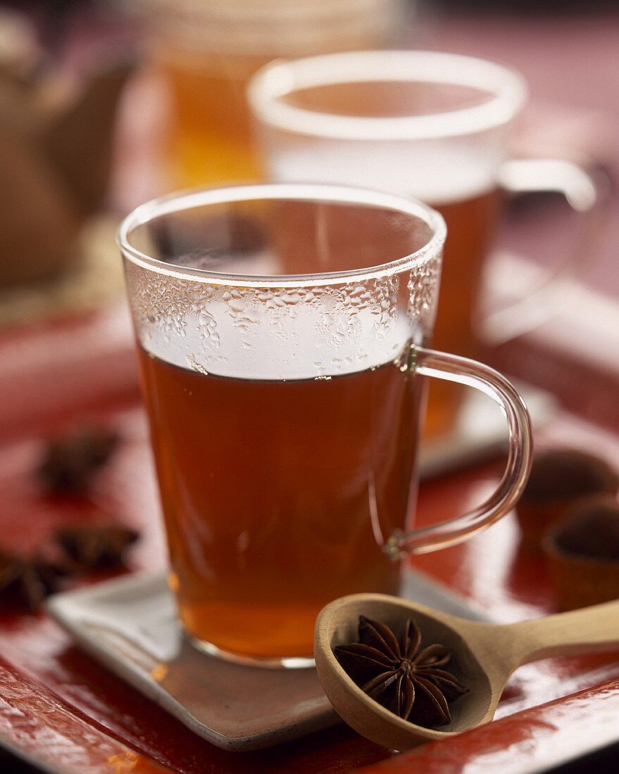Star anise and honey herbal tea