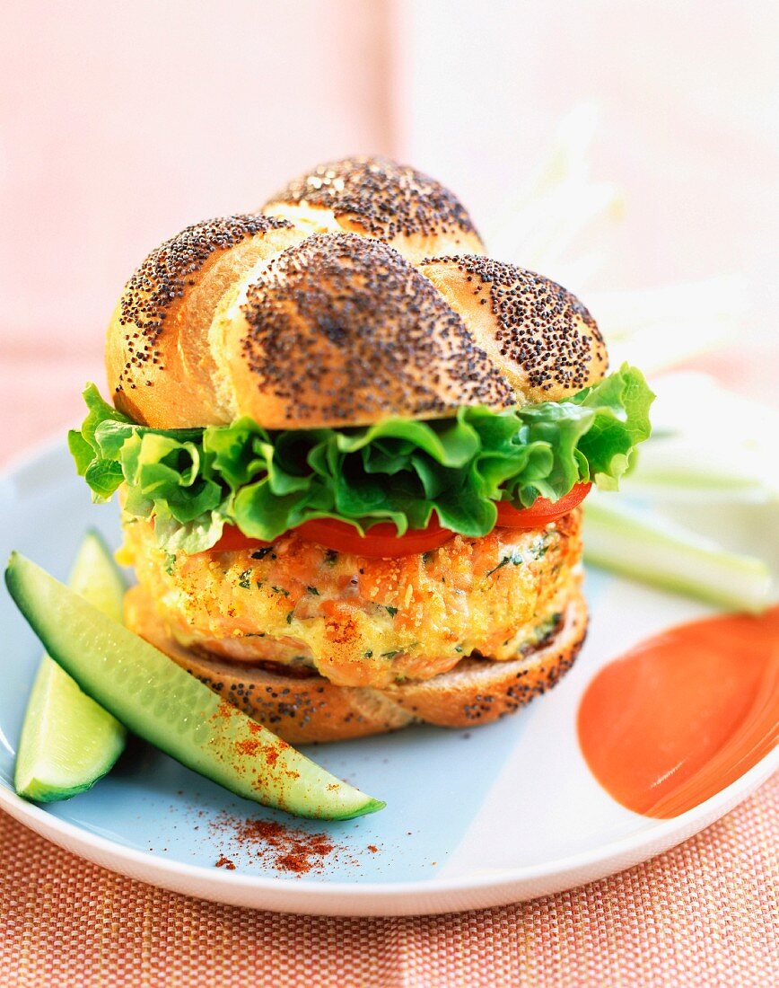 Salmon hamburger