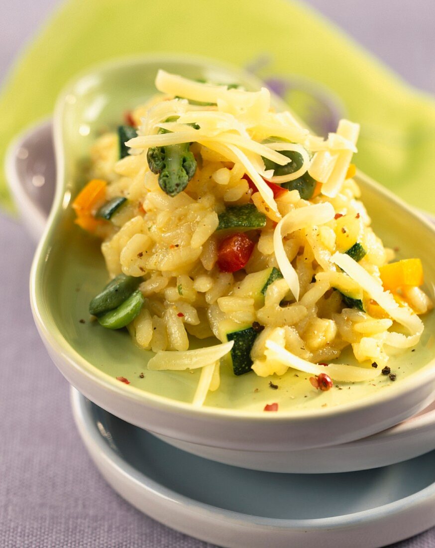 Risotto with baby vegetables