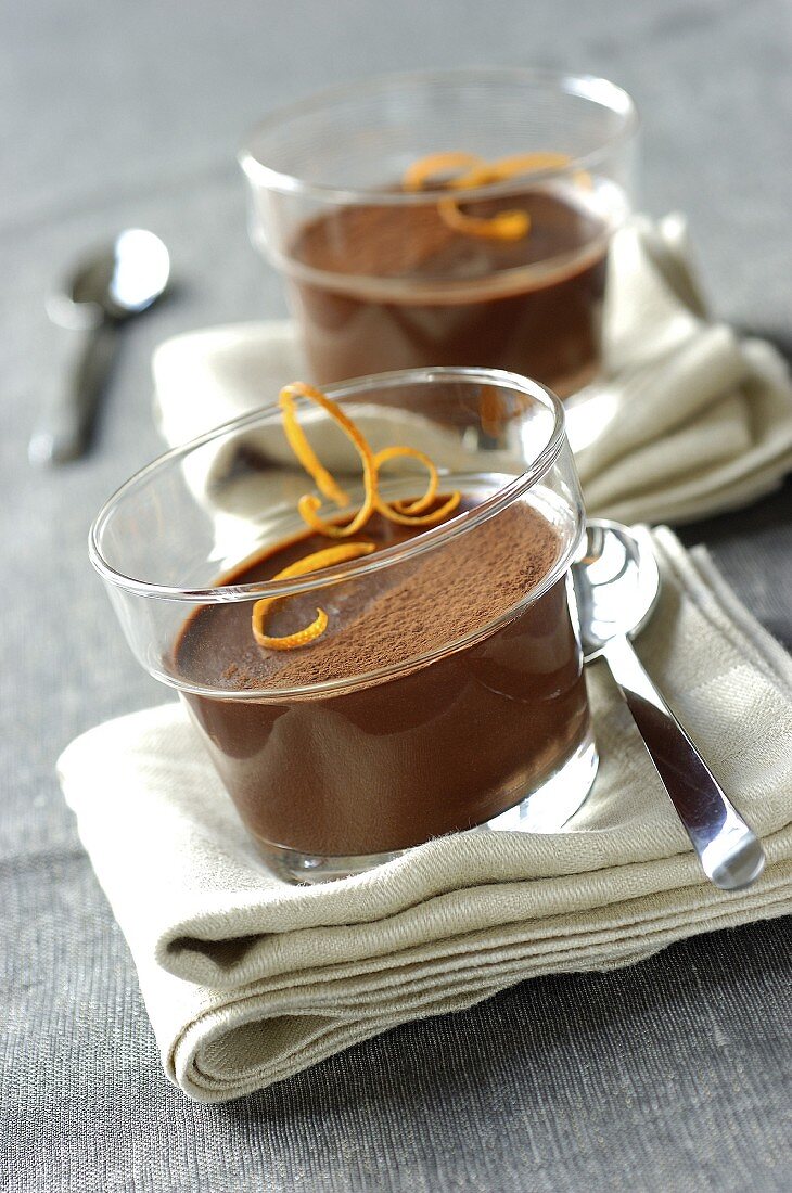 Chocolate orange cream desserts