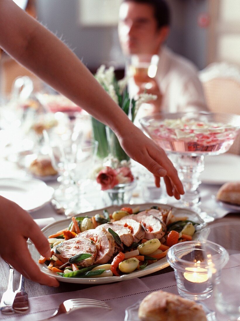 Breast of veal with Mozzarella and preserved tomatoes