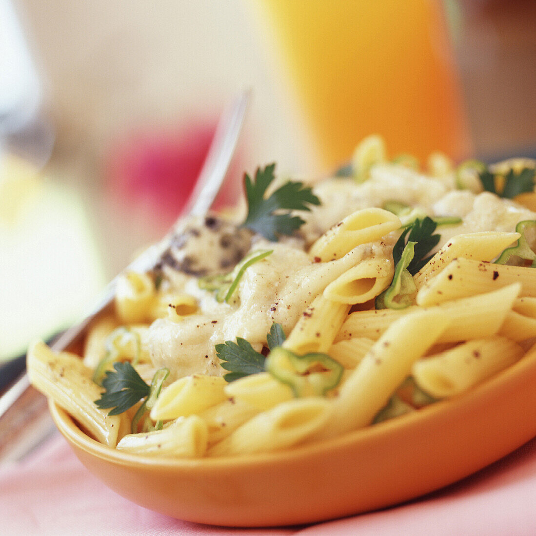 Penne Salat mit Philadelphia