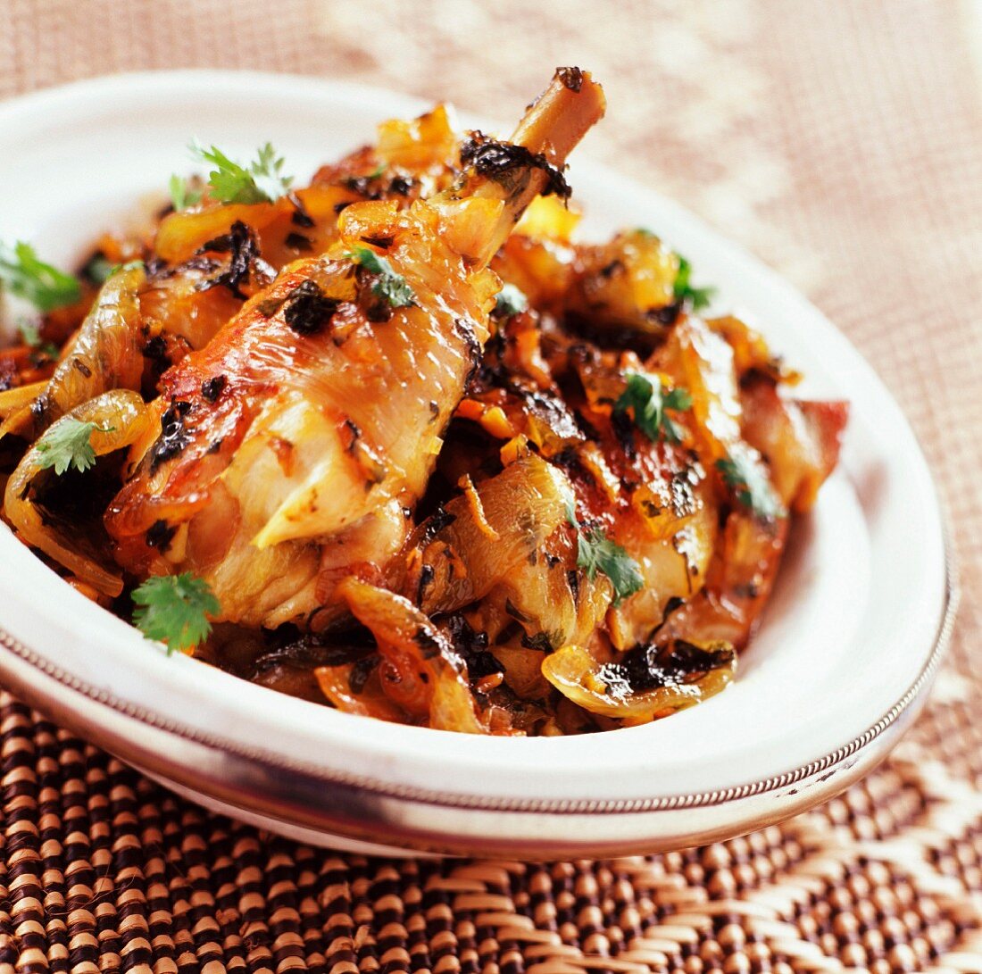 Chicken tajine with ginger and preserved lemon