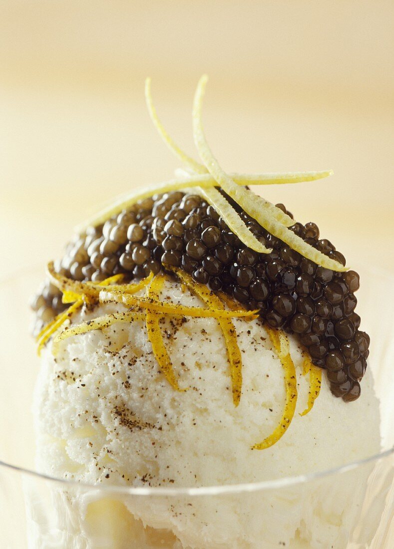 Vodka sorbet with sarawak peppercorns