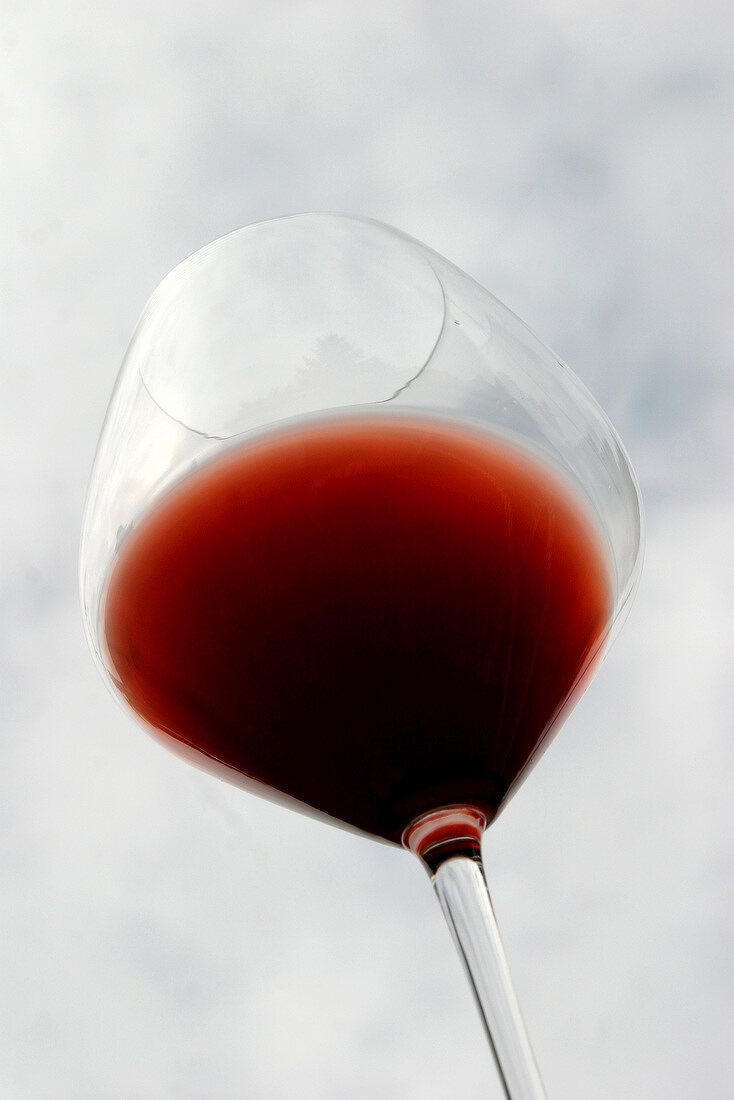 Glass of Burgundy wine