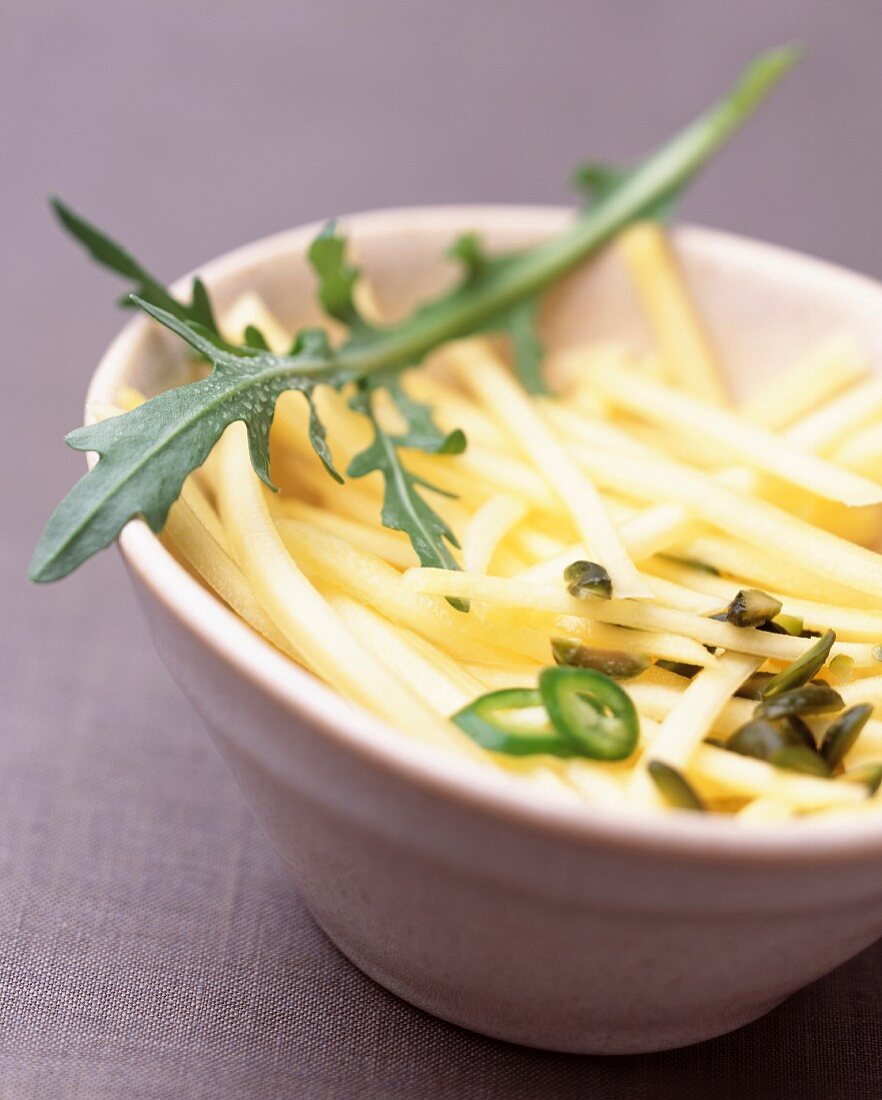 Green spiced mango salad