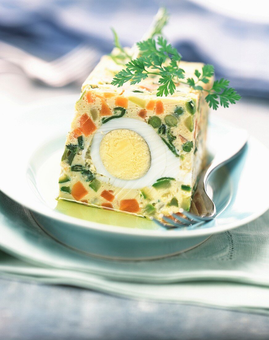 Egg and vegetable terrine