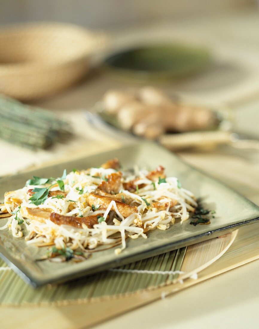 Chicken with beansprouts