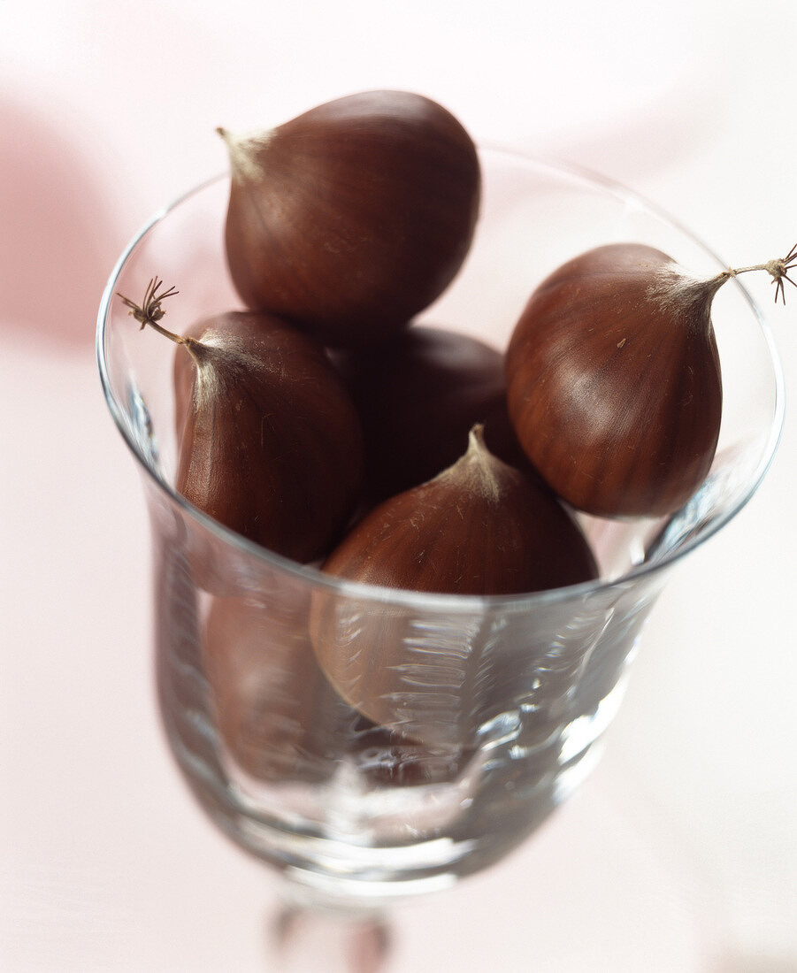 glass of chestnuts