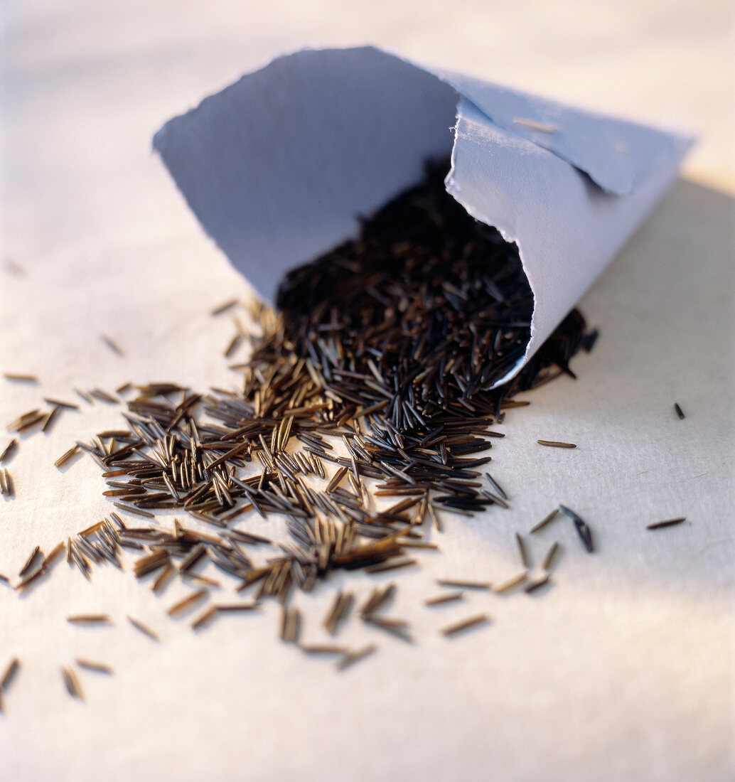 Wild rice in paper cone