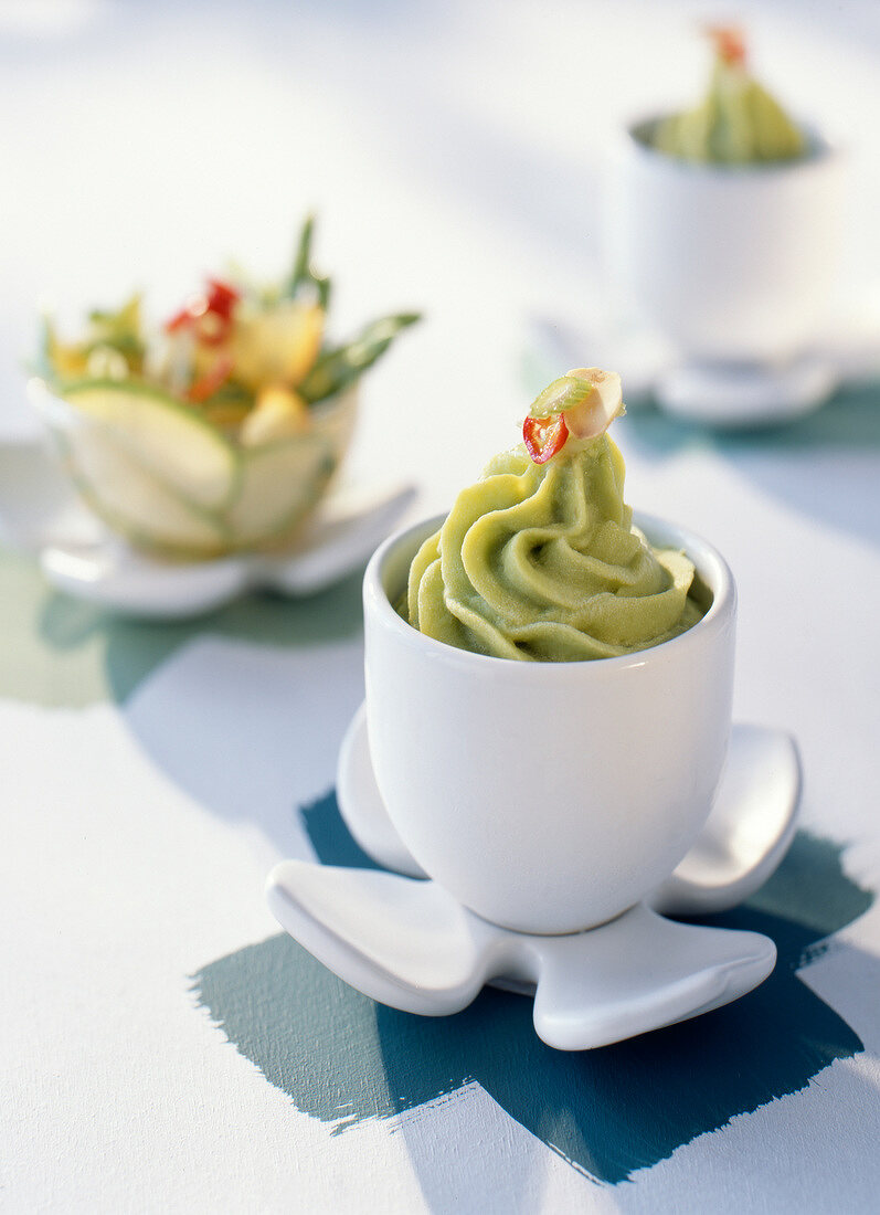 Avocado and sweet almond oil sorbet