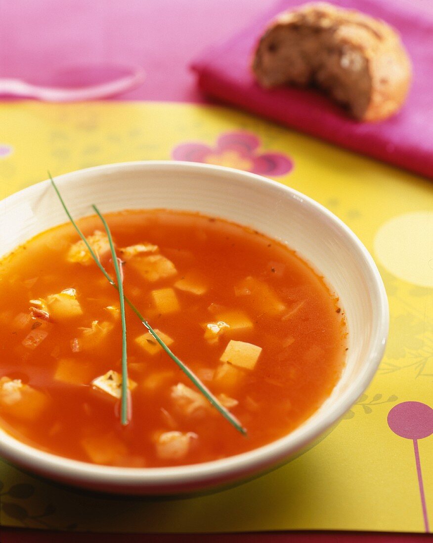 Gazpacho mit Tofu