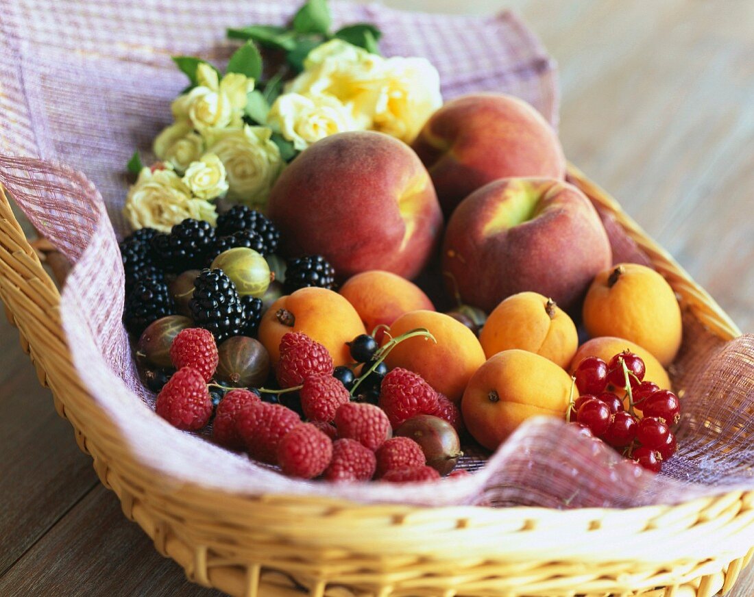 Selection of summer fruits
