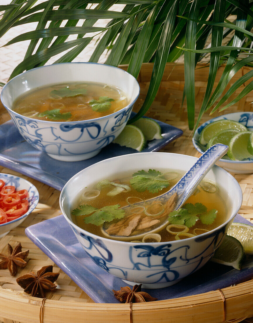 clear chinese soup with lemongrass