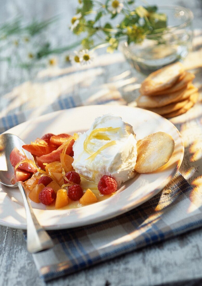 Ricotta with summer fruits
