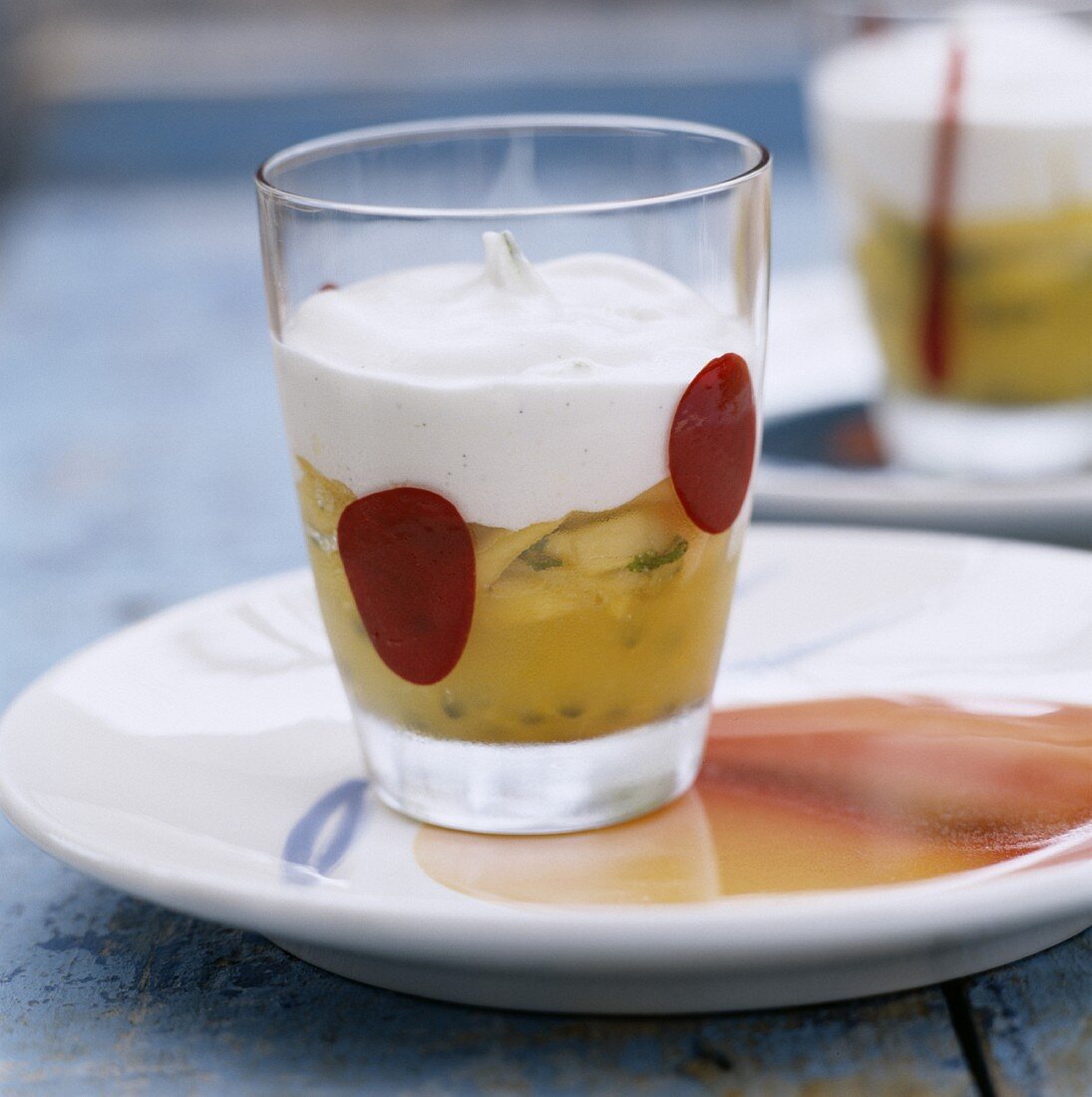 passion fruit verrine with cottage cheese