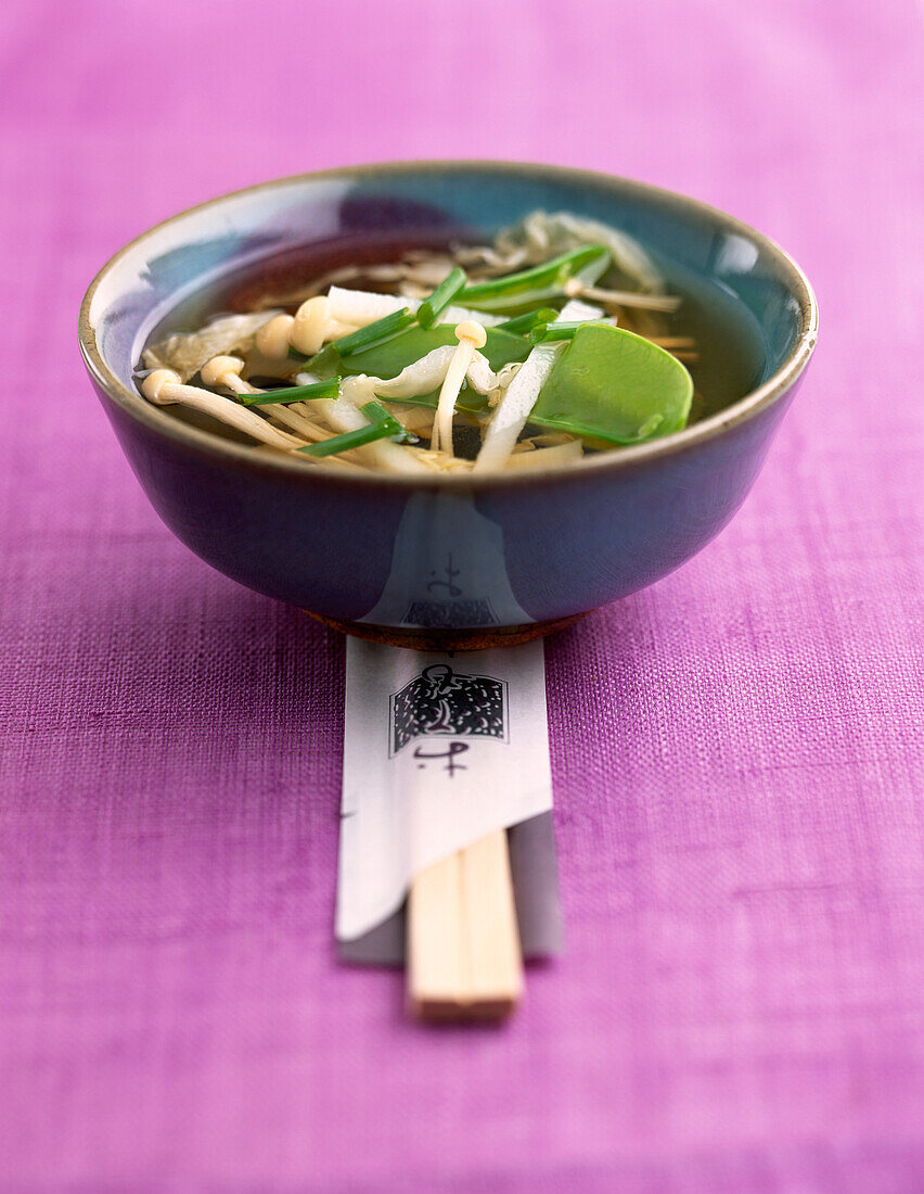 vegetable and mushroom soup (topic: Japanese cuisine)