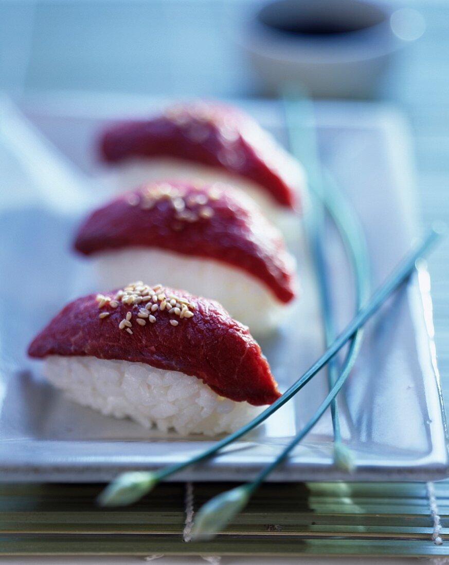 Rindfleisch-Nigiri