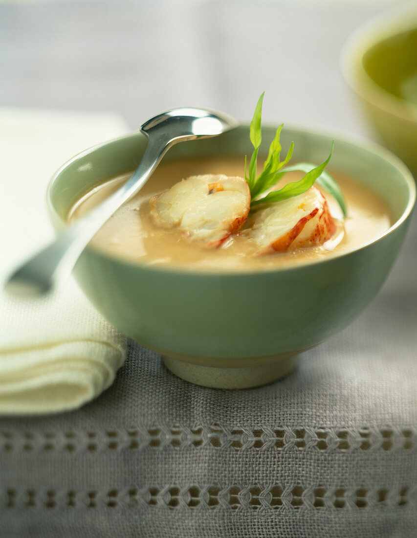 Lobster consommé soup