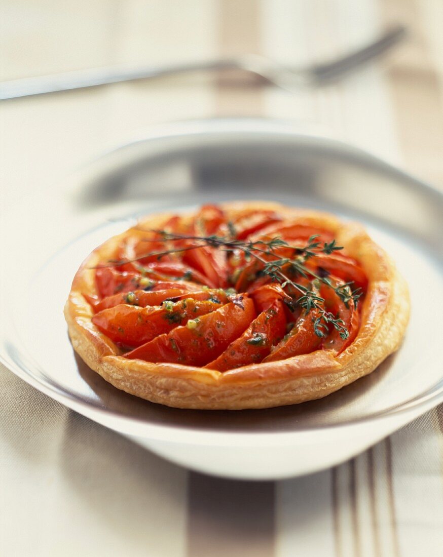 Tomato and thyme tartlet