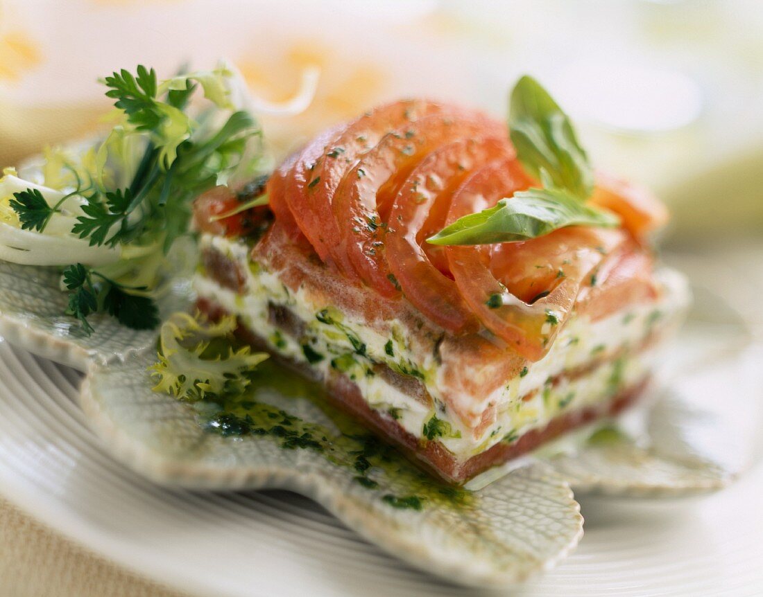 Terrine mit Lachs und Frischkäse