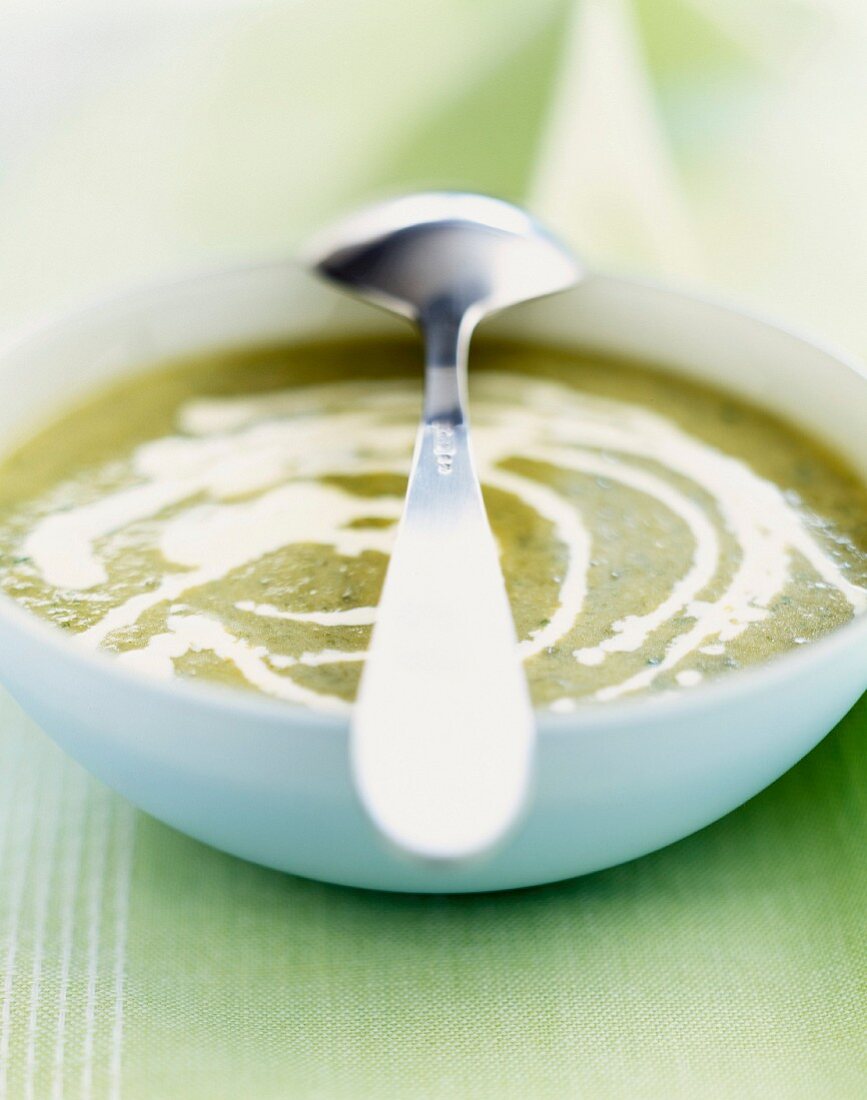 Creamed lettuce soup