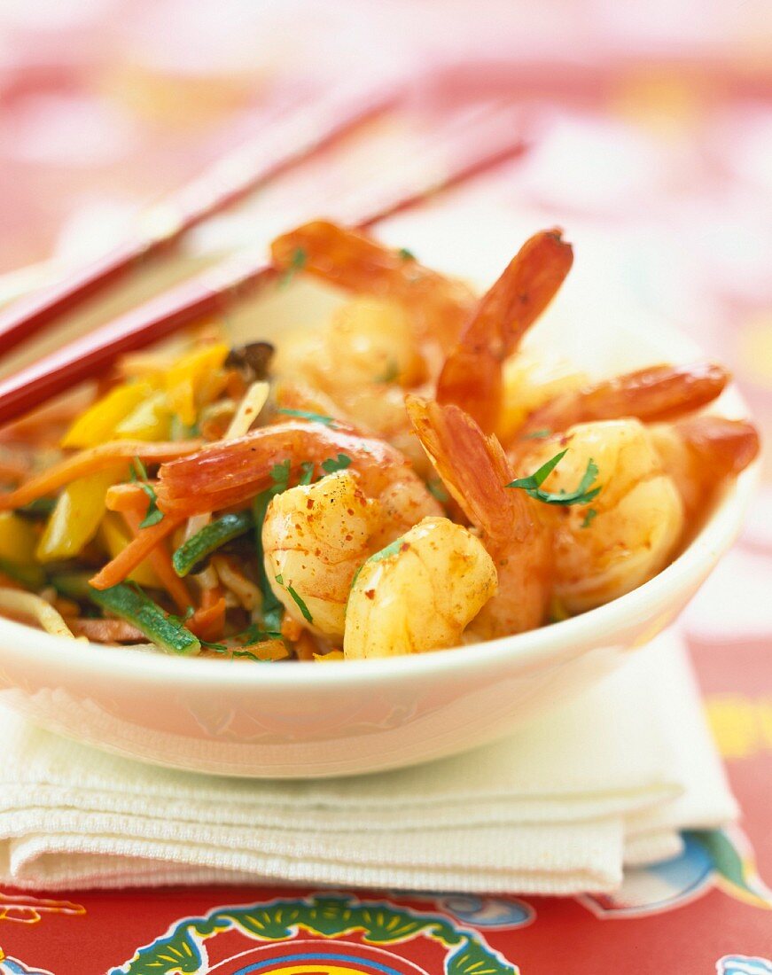 Sautéed prawns