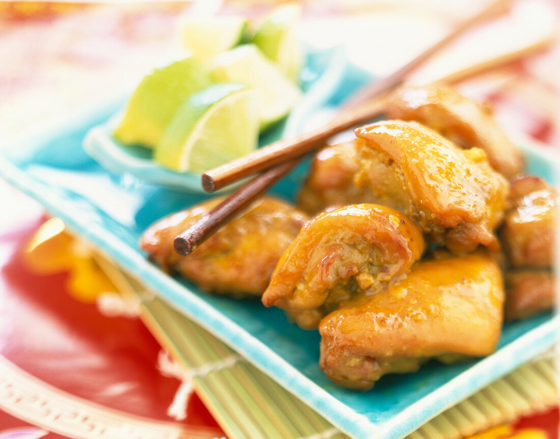 Bite-size Thai chicken with lime