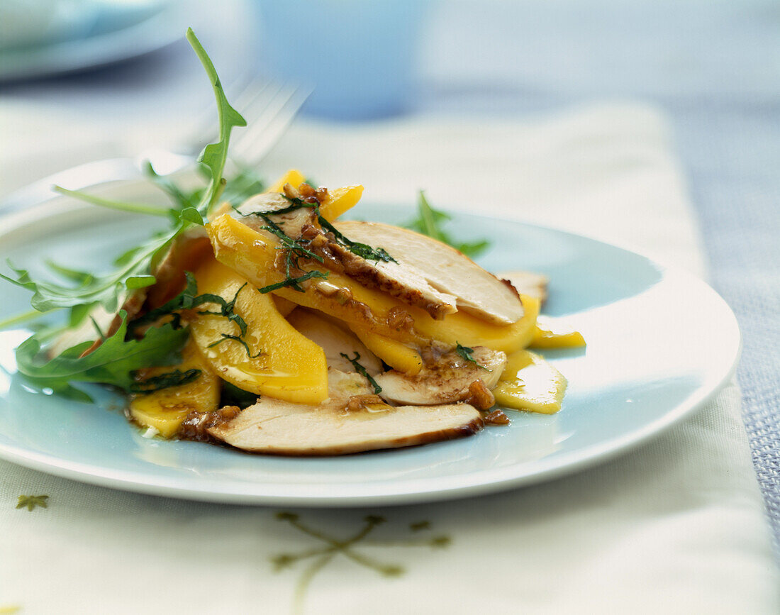 Geflügelsalat mit Mango