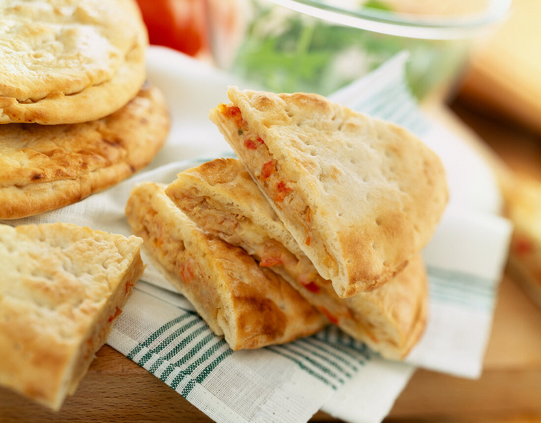 Tuna,tomato and mozzarella focaccia