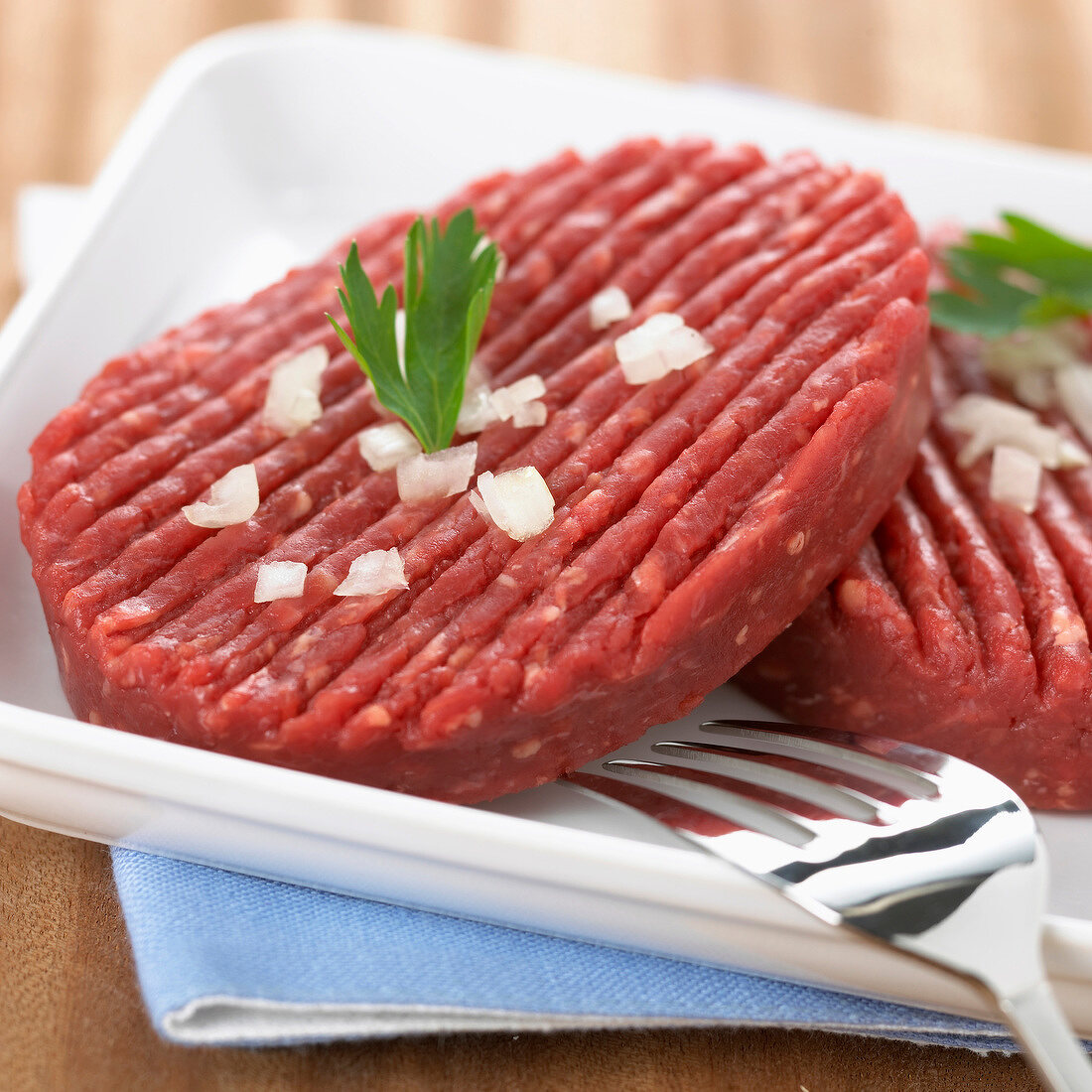 Raw hamburger