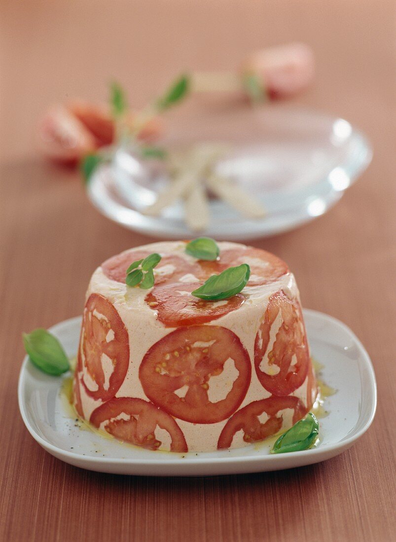 Tomaten-Ziegenfrischkäse-Terrine