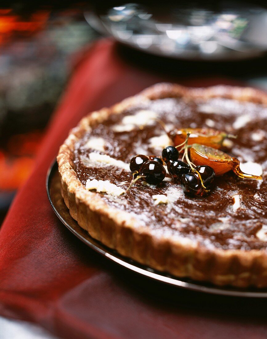 Two chocolate tart