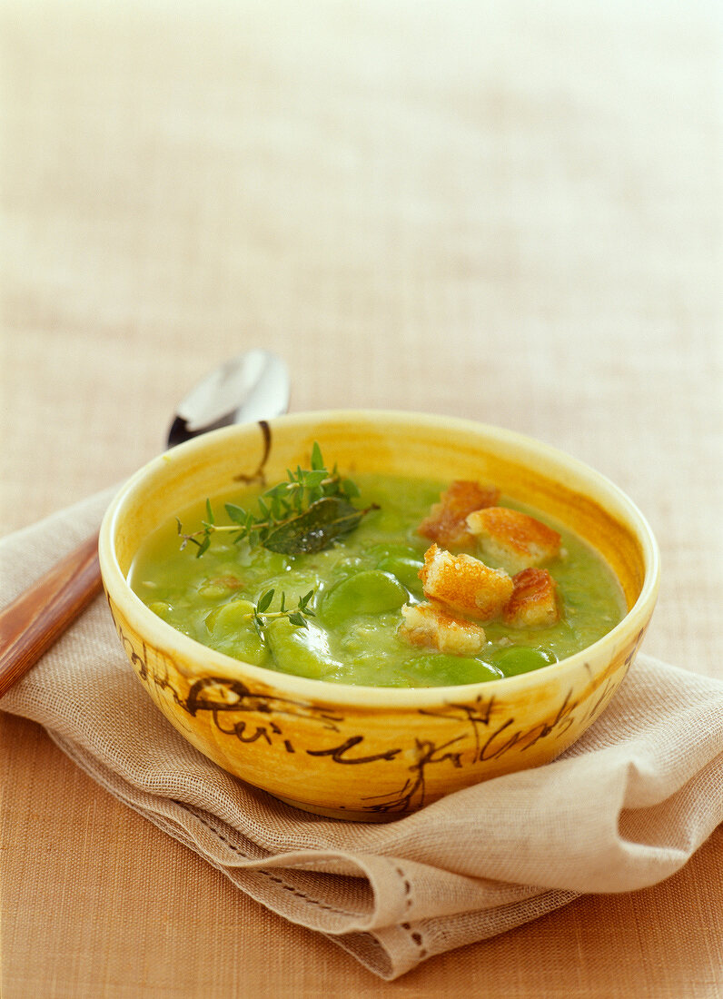 Provençal broad bean soup